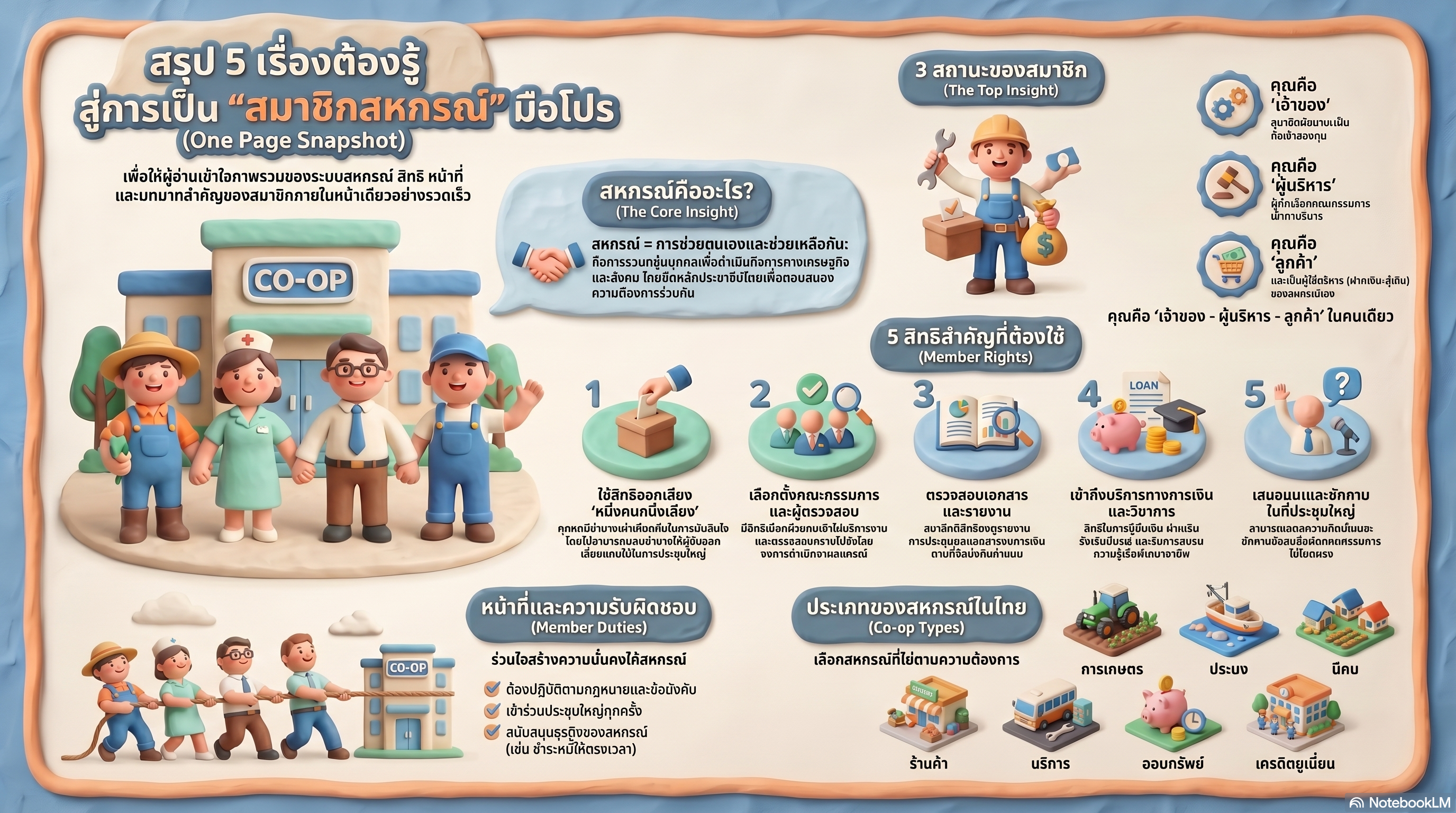 5 เรื่องต้องรู้ สู่สมาชิกสหกรณ์มือโปร